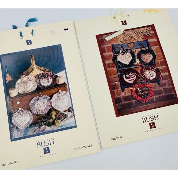 Shepherd's Bush Folio #7 #8 Cross stitch Patterns Heart Door Hangers Decor - Picture 1 of 6